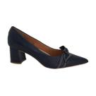 Scarpin Laço Salto Bloco Tamanho Especial Nayre Modas Ref 6275A-8219C Marinho 43 Scarpin Laço Salto Bloco Tamanho Especial Nayre Modas Ref 6275A-8219C Marinho 43