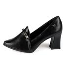 Scarpin Mississipi Bico Fino Strass Salto Bloco