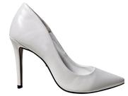 Scarpin Napa Branco Elegante Salto 11cm