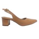 Scarpin Nude Aberto Verniz Salto Baixo Grosso Scarpin Nude Aberto Verniz Salto Baixo Grosso