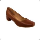 Scarpin ortopédico Usaflex Couro salto robusto detalhes Aj0106