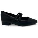 Scarpin Ramarim Mary Jane Baixo Boneca Dupla Fivela 2415203 Cor:PretoTamanho:38