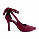 Scarpin Salto Alto Bico Fino Com Laço