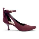 Scarpin Salto Baixo Bico Fino Com Laço