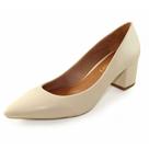 Scarpin Salto Baixo Grosso Luiza Sobreira Off White Mod. 1054-2 Scarpin Salto Baixo Grosso Luiza Sobreira Off White Mod. 1054-2