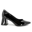 Scarpin salto bloco bico fino couro feminino usaflex ai1303