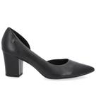 Scarpin salto bloco detalhe costura usaflex couro