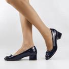 Scarpin Salto Bloco Fivela Scarpin Salto Bloco Fivela
