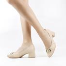 Scarpin Salto Bloco Fivela