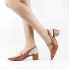 Scarpin Salto Bloco Slingback Scarpin Salto Bloco Slingback