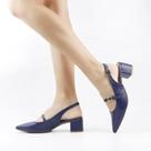 Scarpin Salto Bloco Slingback Scarpin Salto Bloco Slingback
