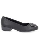 Scarpin salto bloco usaflex couro
