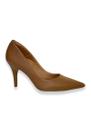 Scarpin Salto Fino Caramelo Couro Lia Line