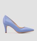 Scarpin Salto Fino Couro Azul CBK