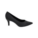 Scarpin Salto Medio Fino Usaflex Couro Preto
