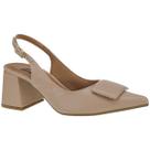 Scarpin Sapato Social Feminino Slingback com Enfeite Quadrado 18203