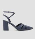 Scarpin Slingback Couro Azul Marinho CBK Scarpin Slingback Couro Azul Marinho CBK