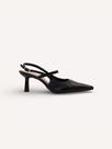 Scarpin Slingback Couro Preto