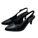 Scarpin Slingback Couro Preto