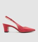 Scarpin Slingback Couro Vermelho CBK
