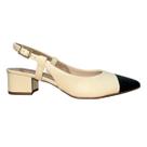 Scarpin Slingback de Salto Bloco Feminino Beira Rio 4182.226 Creme