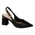 Scarpin Slingback Feminino Bebecê Salto Grosso Médio Original Lançamento