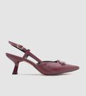 Scarpin Slingback Fivela Couro Marsala CBK