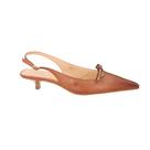 Scarpin Slingback Luiza Barcelos 13780037 Cor:Marrom ClaroTamanho:37Gênero:Feminino