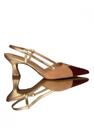 Scarpin Slingback Tricolor Luxe Gold Tamanhos:35 Scarpin Slingback Tricolor Luxe Gold Tamanhos:35