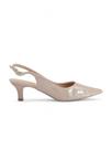 Scarpin Slingback Verniz - Nude