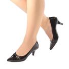 Scarpin Social Salto Baixo Fino Preto 7cm Sapato Feminino para trabalho e Festas Clássico Moderno 1326