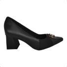 Scarpin Social Usaflex couro Ortopedico fivela AI1306