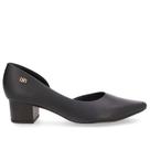 Scarpin Usaflex Couro Recorte Lateral Feminino - Preto - 37
