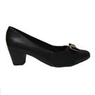 Scarpin Usaflex em Couro Feminino - Preto