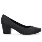 Scarpin usaflex salto bloco couro ref ud05001 feminino