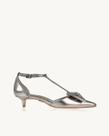 Scarpin Uza Salto Médio Metalizado Old Silver - A26H997C0020