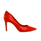 Scarpin Vermelho Carrano Beatriz Couro Salto Médio Fino 8,7cm