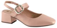 Scarpin Via Uno Bico Quadrado Salto Bloco Slingback 904006