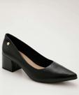 Scarpin Via Uno Salto Bloco Bico Fino -