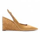 Scarpin Vicenza Slingback Salto Anabela Louisa Couro