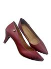 Scarpin vinho napa de salto baixo - Elegância e Conforto em Cada Passo