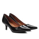 Scarpin Vizzano Bico Fino Salto Baixo Verniz
