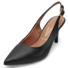 Scarpin Vizzano Napa Slingback Salto Fino Médio - Preto Scarpin Vizzano Napa Slingback Salto Fino Médio - Preto