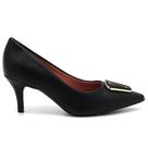 Scarpin Vizzano Pelica Salto Médio Bico Fino Fivela Feminino 11851139
