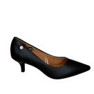 Scarpin Vizzano Salto Baixo 11221228 Preto Linho Scarpin Vizzano Salto Baixo 11221228 Preto Linho