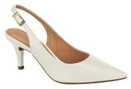 Scarpin Vizzano Salto Fino Com Fivela Branco Off Scarpin Vizzano Salto Fino Com Fivela Branco Off