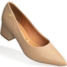 Scarpin Vizzano Salto Médio Bloco Sapato Confortável Cor:ChocolateTamanho:36Genero:Feminino