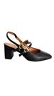 Scarpin Vizzano Slingback 1373.112 Salto Bloco Bico Quadrado Confortável