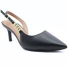 Scarpin Vizzano Slingback Detalhe Bico Fino Salto Baixo - Preto Scarpin Vizzano Slingback Detalhe Bico Fino Salto Baixo - Preto
