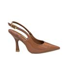 Scarpin Vizzano Slingback Feminino 10cm Bico Fino Verniz
